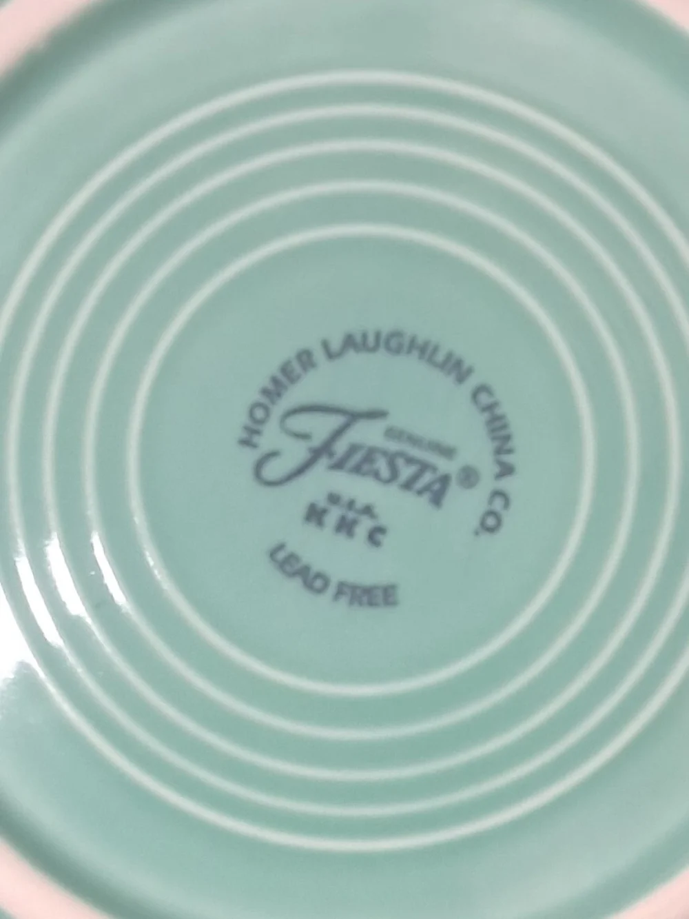 Vintage 1993 Fiestaware Turquoise Classic Rim 7.5